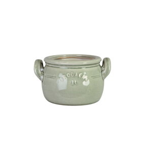Strömshaga Kameninový obal na květináč Brobacka Light Green 1 l, zelená barva, keramika