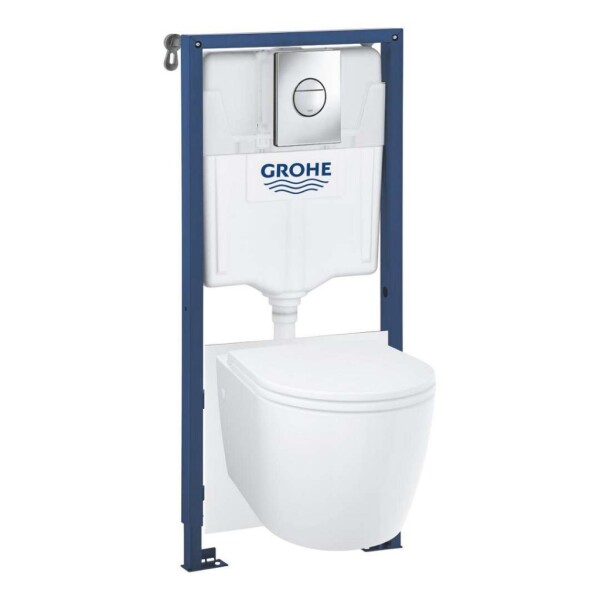 GROHE - Start Round Set předstěnové instalace, klozetu Start Round, sedátka Softclose a tlačítka Sail, chrom 103846SH00