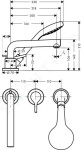 HANSGROHE - Talis S Tříotvorová vanová baterie, chrom 72416000