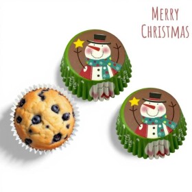 Dortisimo Košíčky na muffiny zelené s vánočními motivy (75 ks)