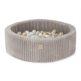 PLUSH NEST PLUSH NEST Suchý bazén kulatý Puffy Lamell béžový Ø 90 × 30 cm s 200 míčky