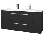 Dřevojas - Umyvadlová skříňka GIO SZZ2 120 - N03 Graphite / Úchytka T02 / N03 Graphite 406622B