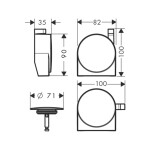 HANSGROHE - Exafill S Vrchní sada vanového výtoku, kartáčovaný nikl 58117820