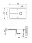 FRANKE - Basis Fragranitový dřez BFG 611-78, 780x500 mm, matná černá 114.0661.513