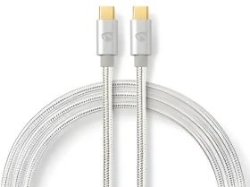 Nedis USB-C - USB-C 3.2 Gen2 1 m / Datový kabel / 100 W / 10 Gbps / 4K 60Hz / Opletený (CCTB64750AL10)