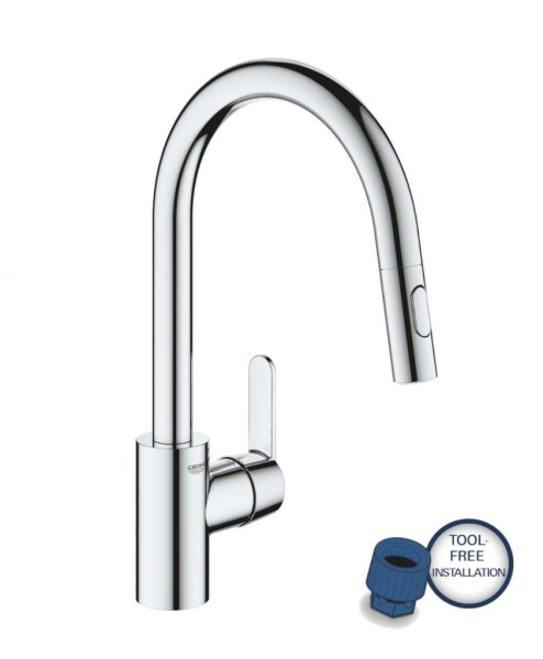 GROHE - Get Dřezová baterie s výsuvnou sprškou, chrom 31484001