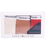 Tommy Hilfiger 3Pack tanga kalhotky UW0UW028280R2 Brown/Red/Ecru S