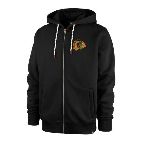 47 Brand Pánská Mikina Chicago Blackhawks Back Check 47 MORRIS Full Zip Hood Velikost: