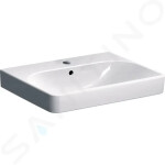 GEBERIT - Smyle Square Umyvadlo 600x480 mm, s přepadem, otvor pro baterii, bílá 500.229.01.1