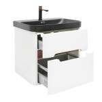 Koupelnová skříňka s umyvadlem a baterií SAT Fusion 57,5x53x45 cm bílá matná mat SATFUSION260WBKMBA SATFUSION260WBKMBA