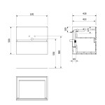 SAPHO - ODETTA umyvadlová skříňka 57x50x43,5cm, bílá lesk DT060-3030
