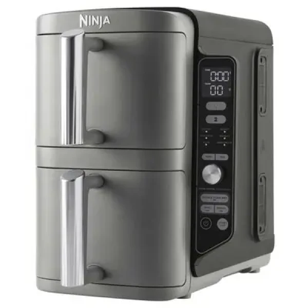 Rozbaleno - Ninja SL400EU strříbrná / Horkovzdušná fritéza / 2470W / 2x 4.75 L / 6 programů / 2 koše / rozbaleno (SL400EU.rozbaleno)