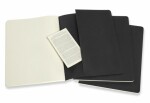 Moleskine: Sešity 3 ks tečkované černé XL