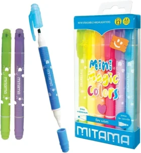 Mitama Magic Colors / Zvýrazňovač / Sada 6 ks / Vymazatelné / Dvojitý hrot / Pastelové barvy (62573)
