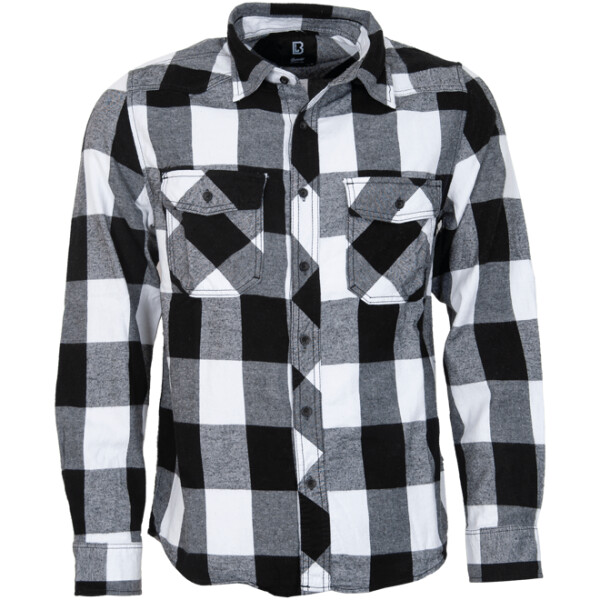 Brandit Košile Check Shirt bílá | černá XL