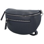 Trendy dámská kožená kabelko-ledvinka Arwel, tmavě modrá