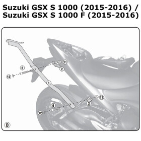 Nosič zadního kufru Suzuki Gsx S 1000 / F (15-17)