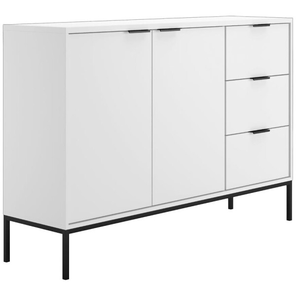 Komoda Austin bílá/černá