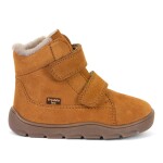 Dětské zimní barefoot boty ZERU TEX FURRY Cognac, Froddo, G2110149-2, hnědá - 30