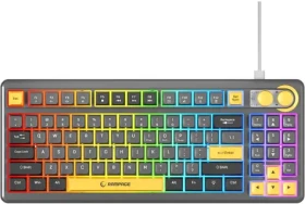 Rampage Cyclone Knob černá / Herní klávesnice / drátová / membránová / RGB podsvícení / 90% layout (CYCLONE)