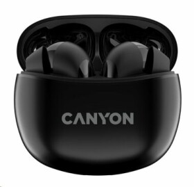 CANYON TWS-5 černá bezdrátová sluchátka mikrofonem BT V.35 nabíjecí pouzdro