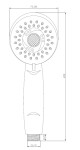 INVENA - Sprchová hlavice ISSA - blister AS-23-001-N