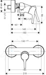 HANSGROHE - Talis Sprchová baterie, chrom 72600000