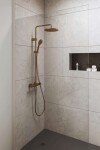 DURAVIT - Sprchový set s termostatem, průměr 25 cm, 3 proudy, kartáčovaný bronz TH4282008004