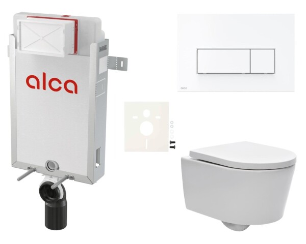Cenově zvýhodněný závěsný WC set Alca k zazdění + WC SAT Brevis SIKOAW7 SIKOAW7