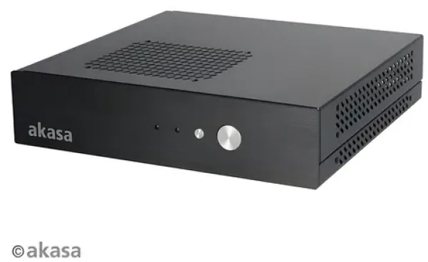 Akasa Cypher černá / PC skříň / Thin Mini-ITX / hliník / zdroj 120W / OEM (AK-ITX04M-12EU)