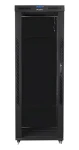 Lanberg FF01 19" 42U 800x800 černá / Stojanový rozvaděč / Skleněné dveře / LCD panel / 1200 kg (FF01-8842-12BL)