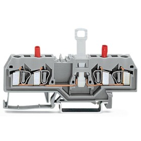 WAGO 281-666 oddělovací svorka 6 mm pružinová svorka osazení: L šedá 50 ks