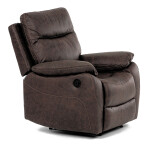 TV a relaxační křeslo s elektrickým ovládáním, potah hnědá látka v dekoru vintage, 1 motor 240V