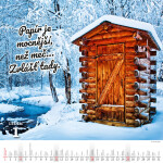 Nástěnný kalendář 2026 Helma - Kadibudky, 30 x 30 cm