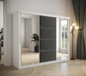 Šatní skříň Abi Tapi Barva korpusu: Bílá, Rozměry: 250 cm, Dveře: Manila 16