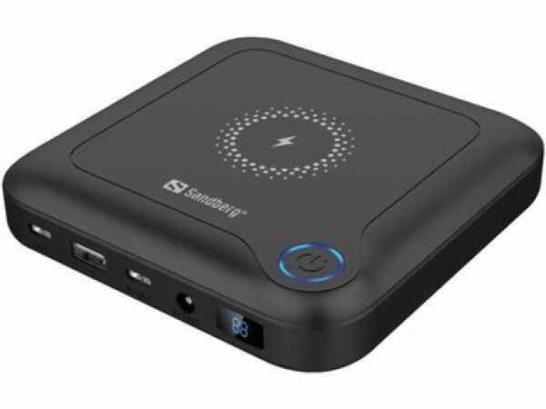 Sandberg All-in1 Laptop Powerbank 24000 mAh / bezdrátová nabíječka / 10 W / 2x USB-C / USB Quick Charge (420-57)