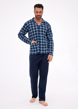Cornette pyžamo 114/81 dlouhé/r 3XL-5XL pánské rozepínací tmavě modrá 5XL