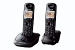 Rozbaleno - Panasonic KX-TG2512FXT TwinPack / přenosný telefon / CLIP / paměť na 50 jmen / černý / rozbaleno (KX-TG2512FXT.rozbaleno)