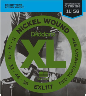 D'Addario EXL117 Medium Top/Extra Heavy Bottom - .011 - .056