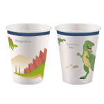 Dinosaurus papírové kelímky 8 ks 250 ml Amscan Dinosaurus papírové kelímky 8 ks 250 ml Amscan