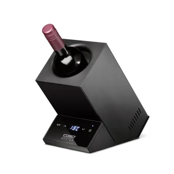CASO WineCase One Inox černá / vinotéka pro 1 láhev / teplota 5 - 18°C (614C)