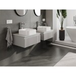 MEXEN/S - Rivel koupelnová skříňka pod umyvadlo 60 cm s deskou, 1 šuplík, reliéf , šedá mat 91A20-06023-1-BFC62