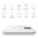 TrueLife FitScale W7 BT bílá diagnostická osobní váha / bluetooth / displej / 4x AAA baterie (TLFSW7BTW)