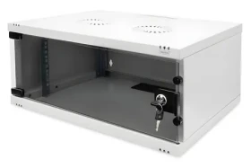 Digitus DN-38010 šedá / Nástěnná skříň / 4U / SOHO / 241x540x400 mm / celoskleněné dveře / nemontovaná (DN-38010)