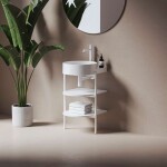 RAVAK - Yard Umývátko, 41x50 cm, bez přepadu, otvor pro baterii, matná bílá XJX0E240001