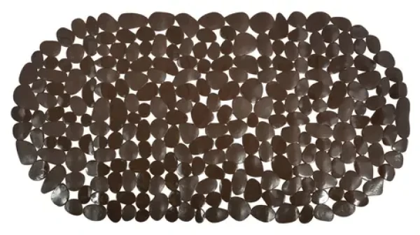 MSV GALETS protiskluzová podložka do vany hnědá / PVC / 99 x 39 cm