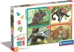 Clementoni PUZZLE Roztomilá mláďata 4v1