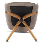 Jídelní židle, hnědá, látka, DCH-D1348 LAN2