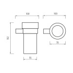 Nimco Bormo chrom držák na kartáčky BR 11058W-26 BR 11058W-26