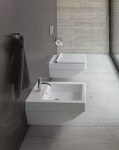 DURAVIT - Vero Air Závěsný bidet 370x570 mm, s přepadem, otvor pro baterii, bílá 2274150000